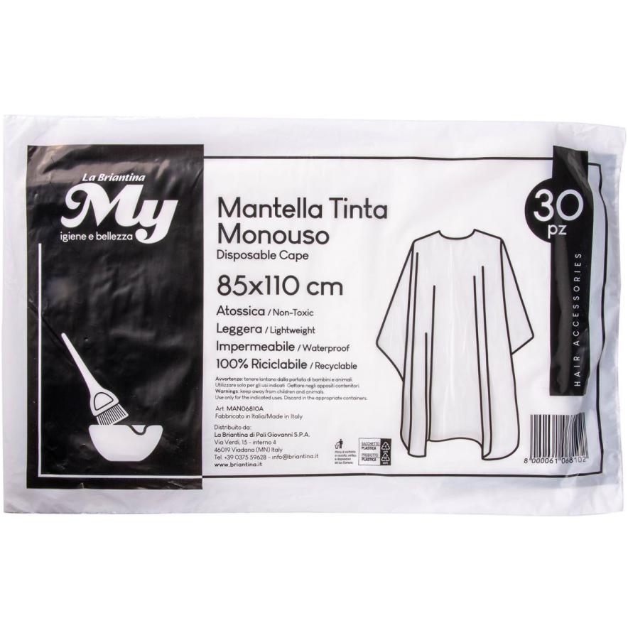 Mantella tinta monouso atossica leggera impermeabile cm. 85 x 110