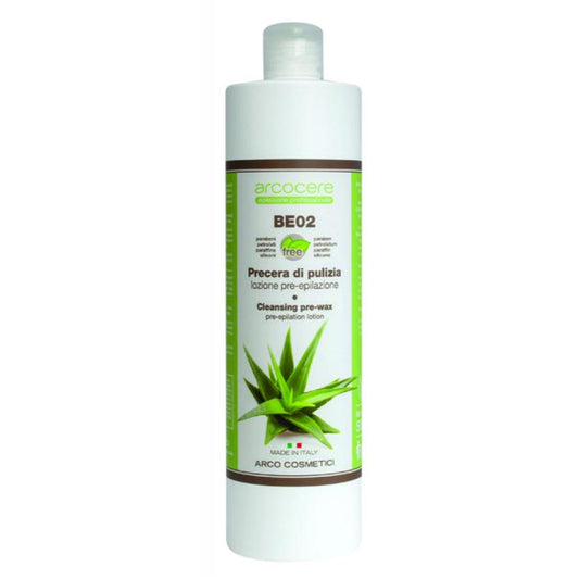 Lozione Precera di Pulizia pre-epilazione all'Aloe da 500 ml - ARCOCERE