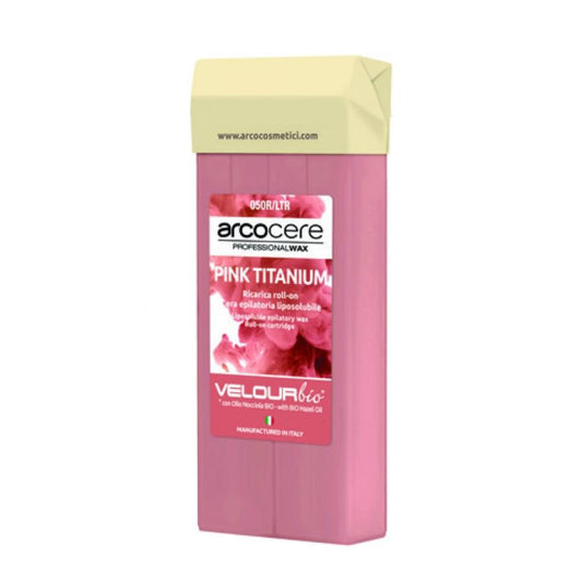 Ricarica Ceretta roll-on Titanio-Rosa Velour bio da 100 ml - ARCOCERE