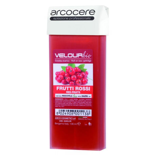 Ricarica Ceretta roll-on ai frutti rossi Velour bio da 100 ml - ARCOCERE