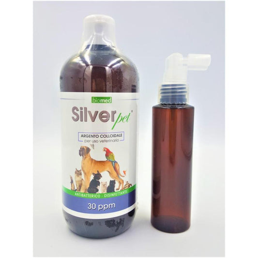 Silver Pet Argento GROSSO per Animali 30 ppm+dosatore spray 500 ml - BIO MED