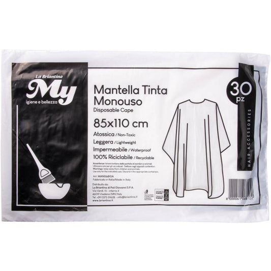 Mantella tinta monouso atossica leggera impermeabile cm. 85 x 110