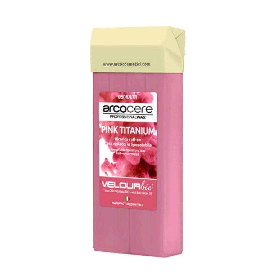 Ricarica Ceretta roll-on Titanio-Rosa Velour bio da 100 ml - ARCOCERE