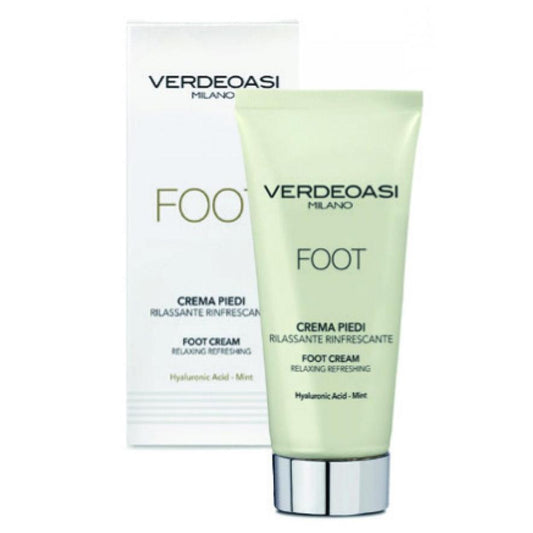 Crema Piedi Rilassante Rinfrescante con Jaluronico e Menta 100 ml - VERDEOASI