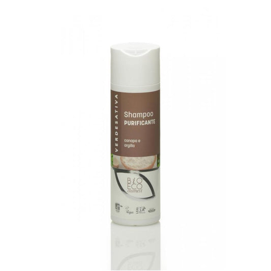 Shampoo Purificante canapa e argilla bianca flacone 200 ml - VERDESATIVA