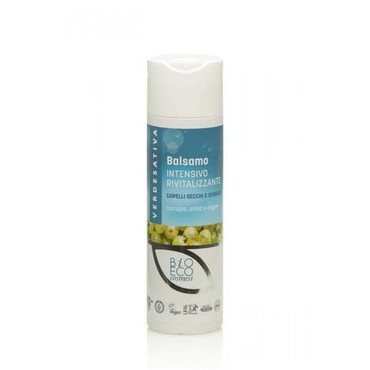 Balsamo Intensivo BIO Rivitalizzante per capelli secchi e sfibrati alla canapa amla e argan flacone 200 ml - VERDESATIVA