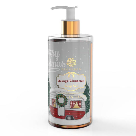 Sapone Liquido Xmas alla Cannella Arancio Roulotte di neve da 500 ml - ALCHIMIA